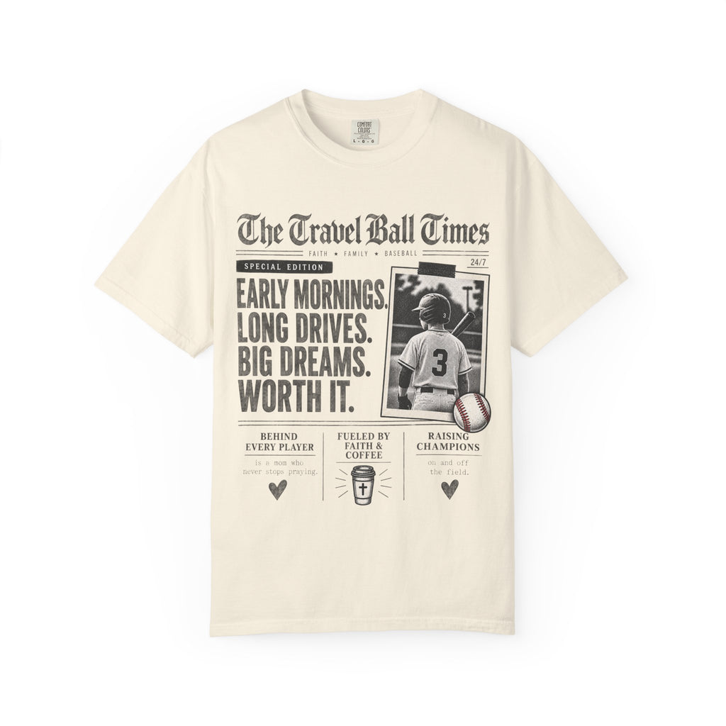 The Travel Ball Times T-Shirt | Travel Baseball Mom Shirt | Christian Baseball Tee