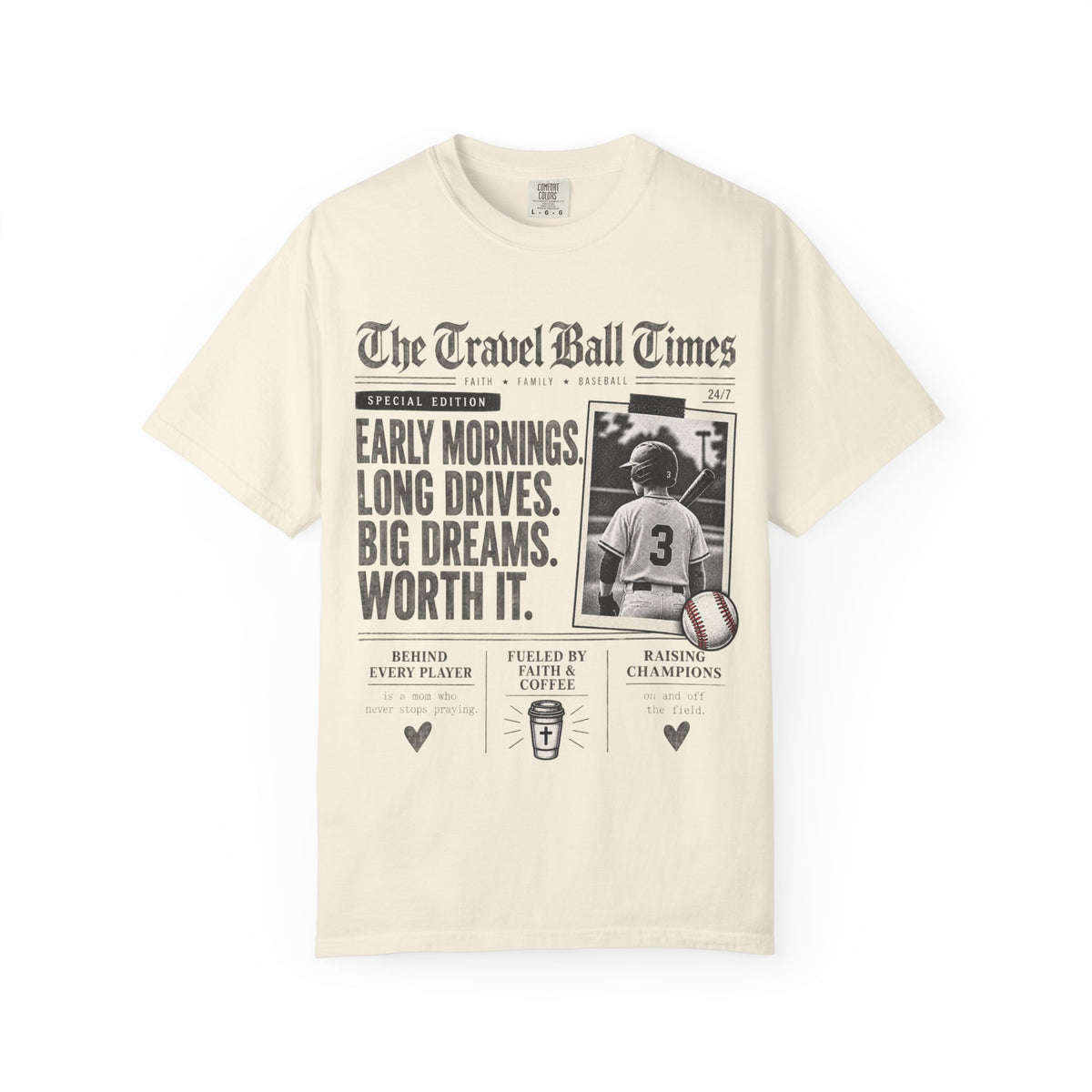 The Travel Ball Times T-Shirt | Travel Baseball Mom Shirt | Christian Baseball Tee