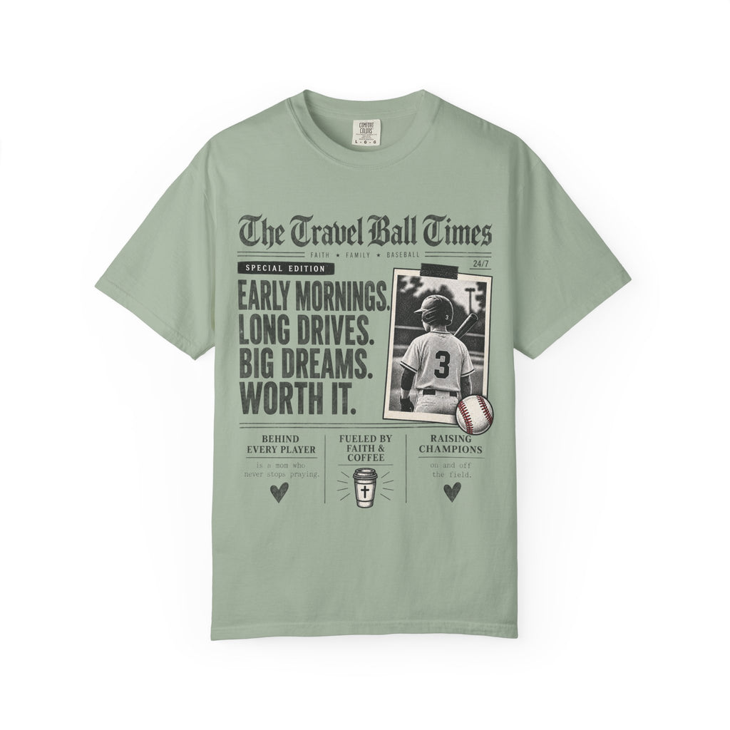 The Travel Ball Times T-Shirt | Travel Baseball Mom Shirt | Christian Baseball Tee