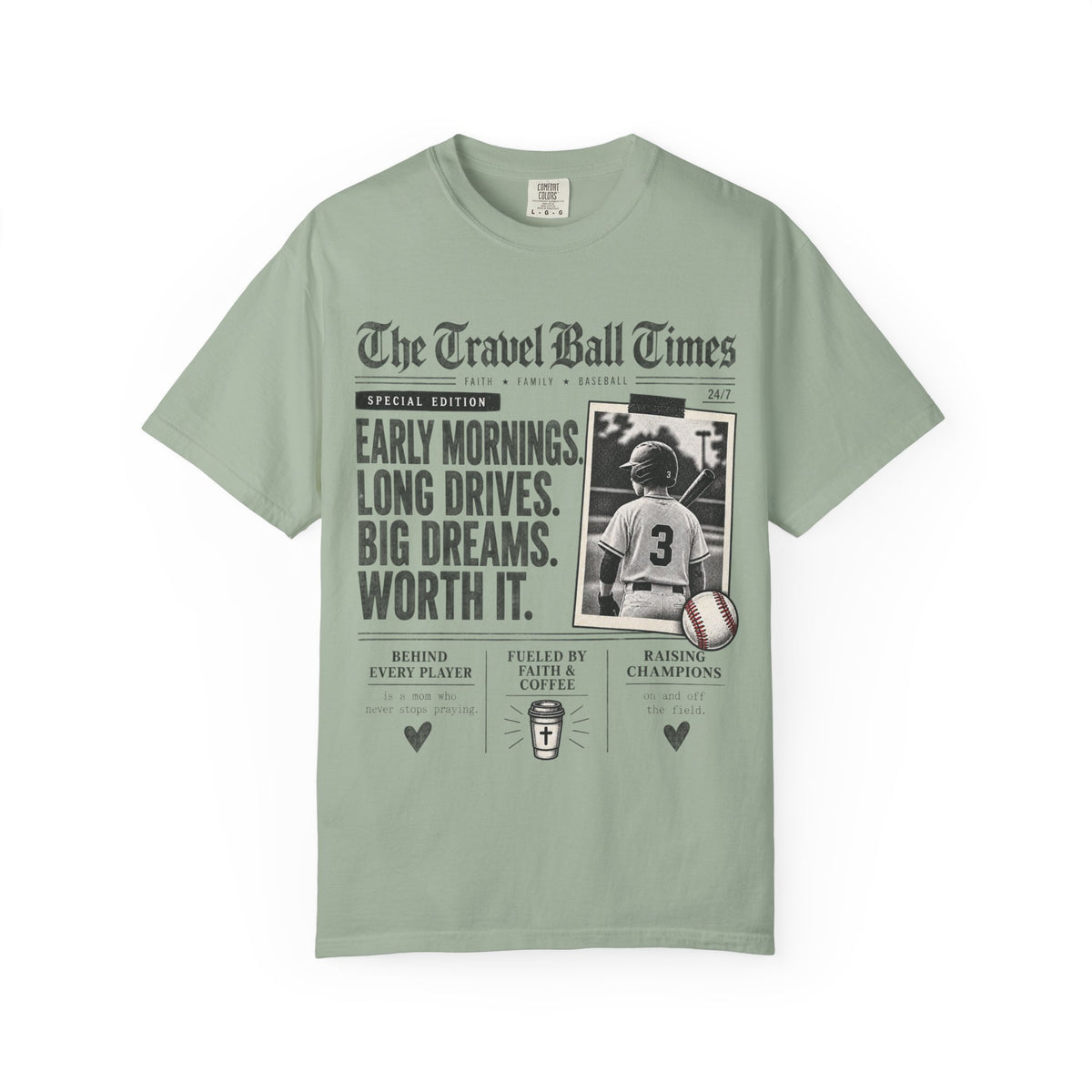The Travel Ball Times T-Shirt | Travel Baseball Mom Shirt | Christian Baseball Tee