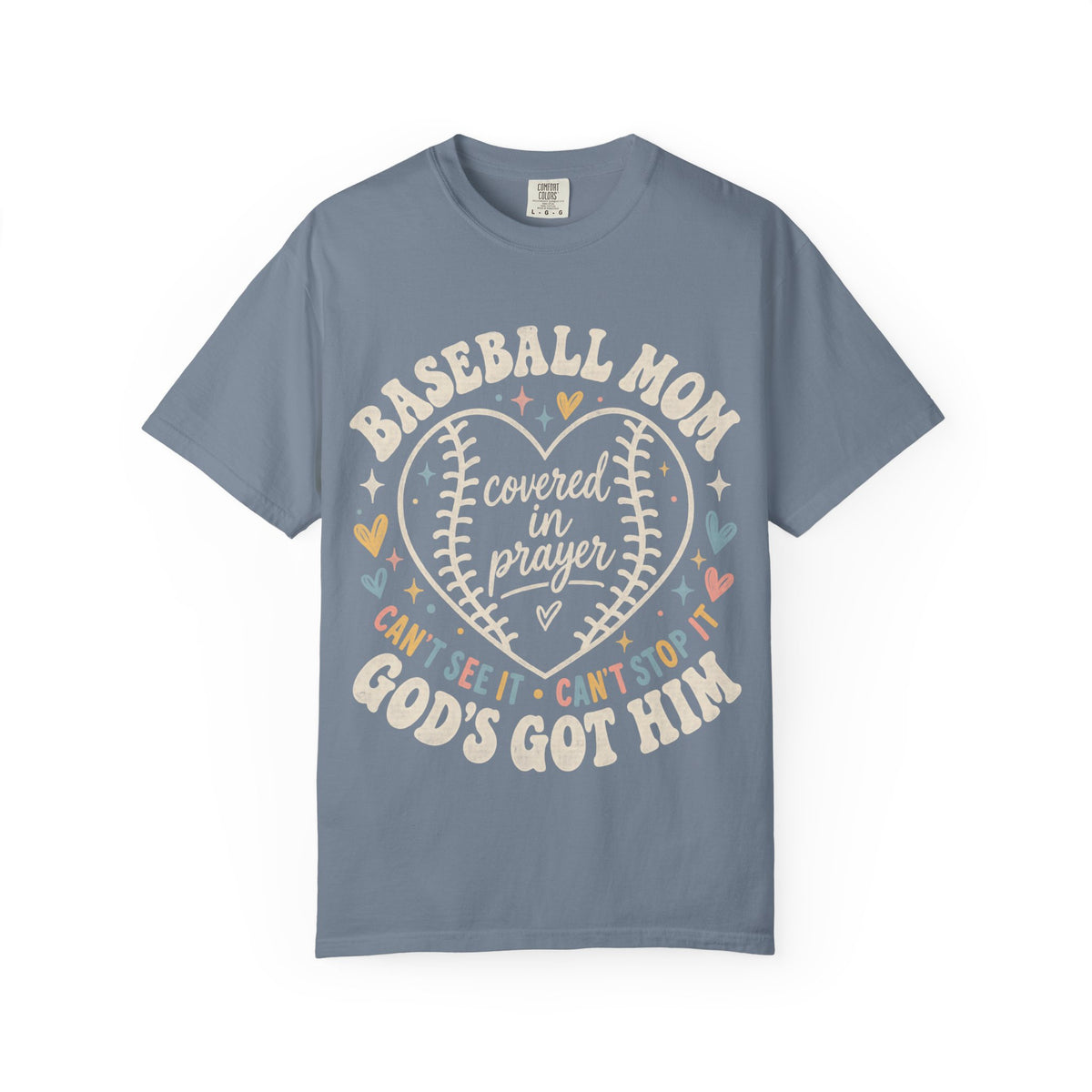 Baseball Mom Covered in Prayer T-Shirt | Christian Baseball Mom Shirt | Faith Baseball Tee