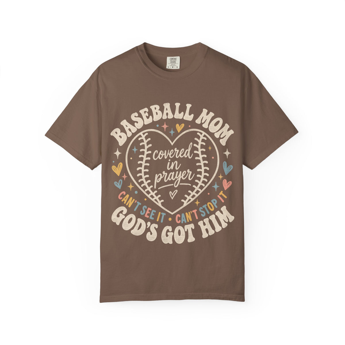 Baseball Mom Covered in Prayer T-Shirt | Christian Baseball Mom Shirt | Faith Baseball Tee