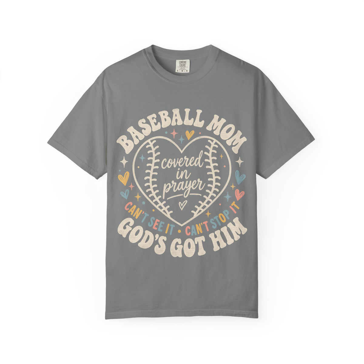 Baseball Mom Covered in Prayer T-Shirt | Christian Baseball Mom Shirt | Faith Baseball Tee