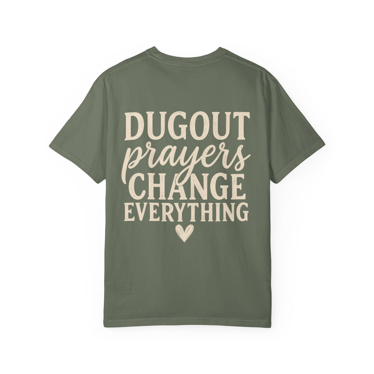 Dugout Prayers Change Everything T-Shirt | Christian Baseball Mom Shirt | Faith Baseball Tee