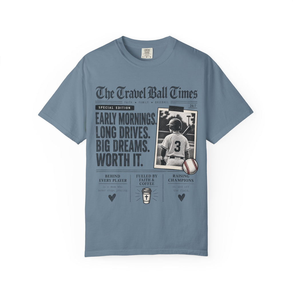 The Travel Ball Times T-Shirt | Travel Baseball Mom Shirt | Christian Baseball Tee