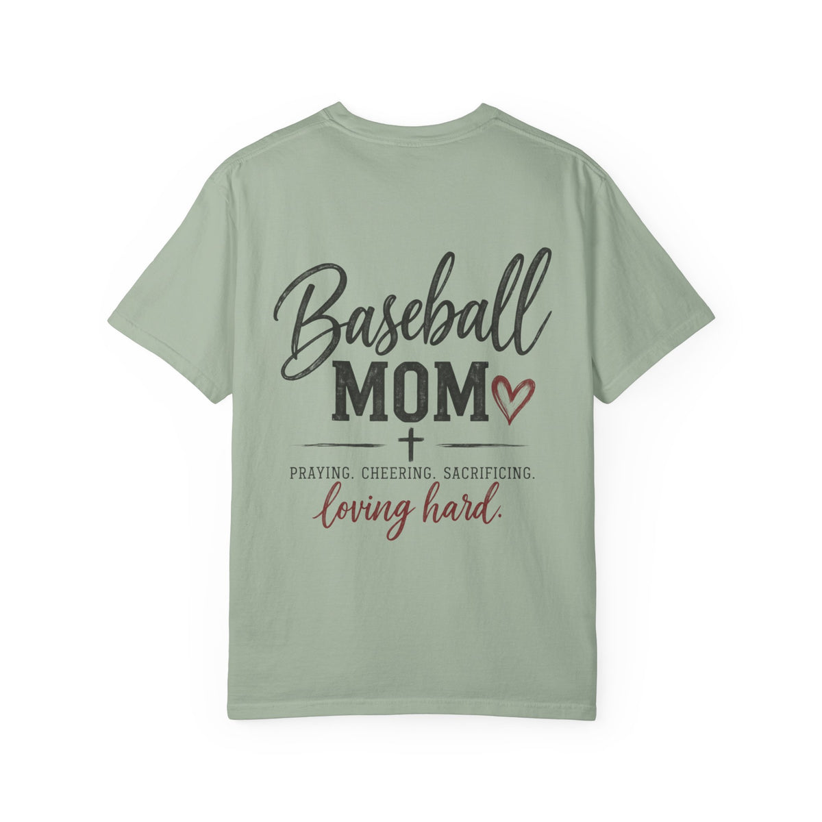 Baseball Mom Praying Cheering Loving Hard T-Shirt | Christian Baseball Mom Tee